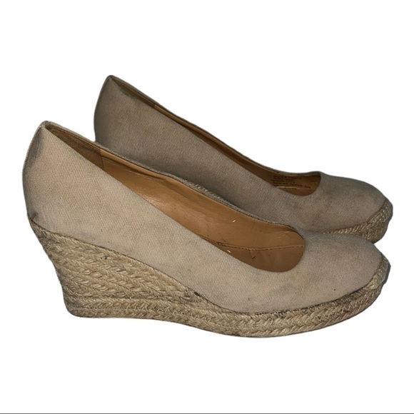 J Crew Beige Espadrille Wedges - Picture 2 of 16